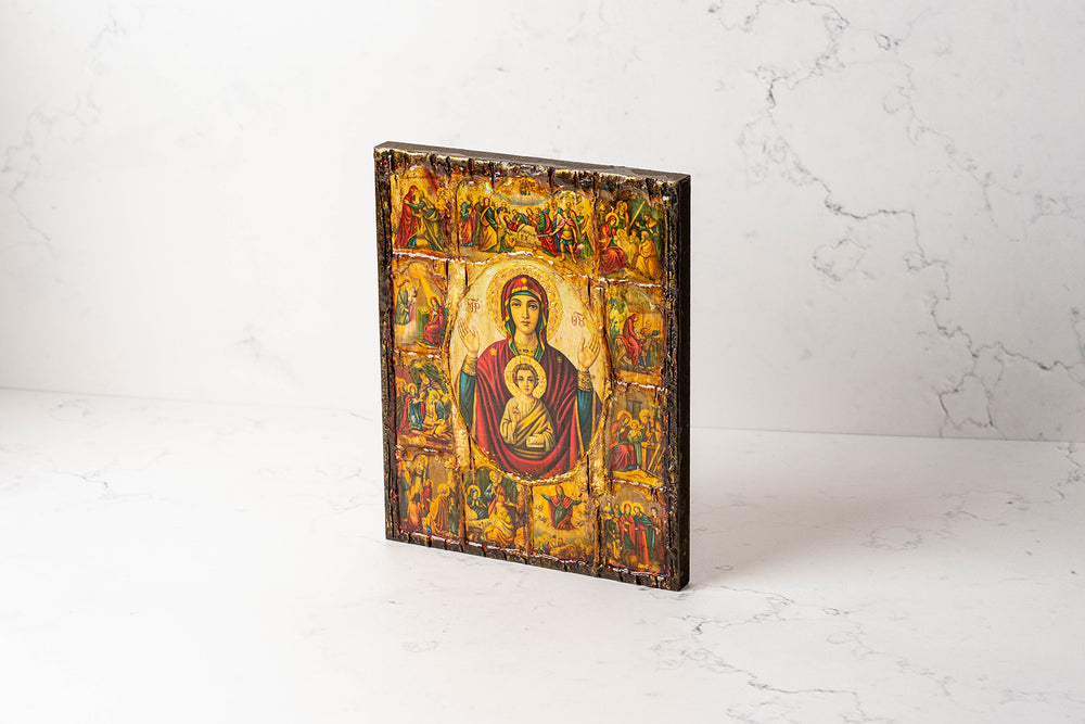 Large Byzantine Style Orthodox Icons ~ Mother Mary