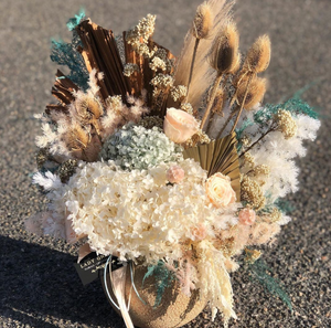Large Preserved Floral Arrangement in Pot