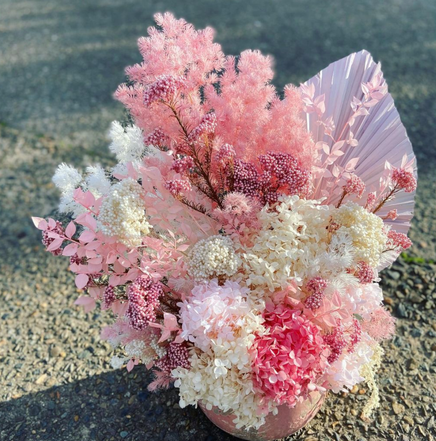 Large Preserved Floral Arrangement in Pot