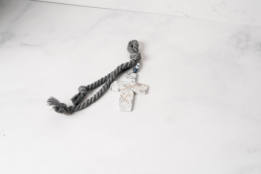 Small Cross with Marble Detail