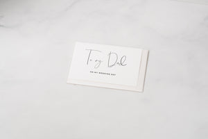 'To My Bride / Groom / Mum / Dad / Parents-In-Law on my Wedding Day' Card