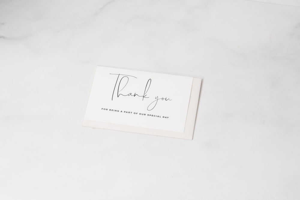 'Thank You for being a part of our Special Day' Card