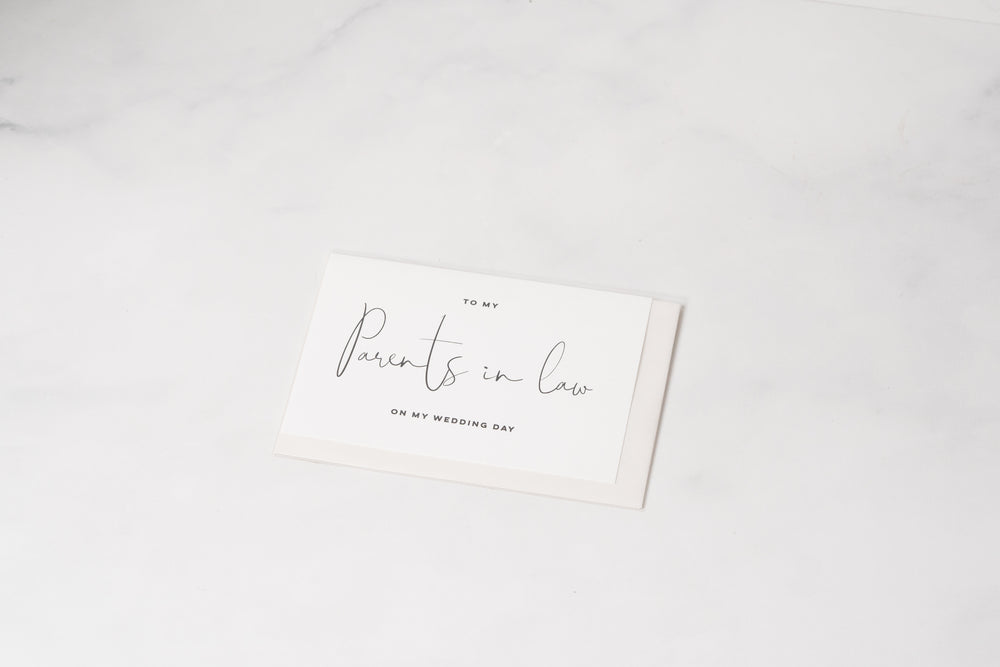 'To My Bride / Groom / Mum / Dad / Parents-In-Law on my Wedding Day' Card