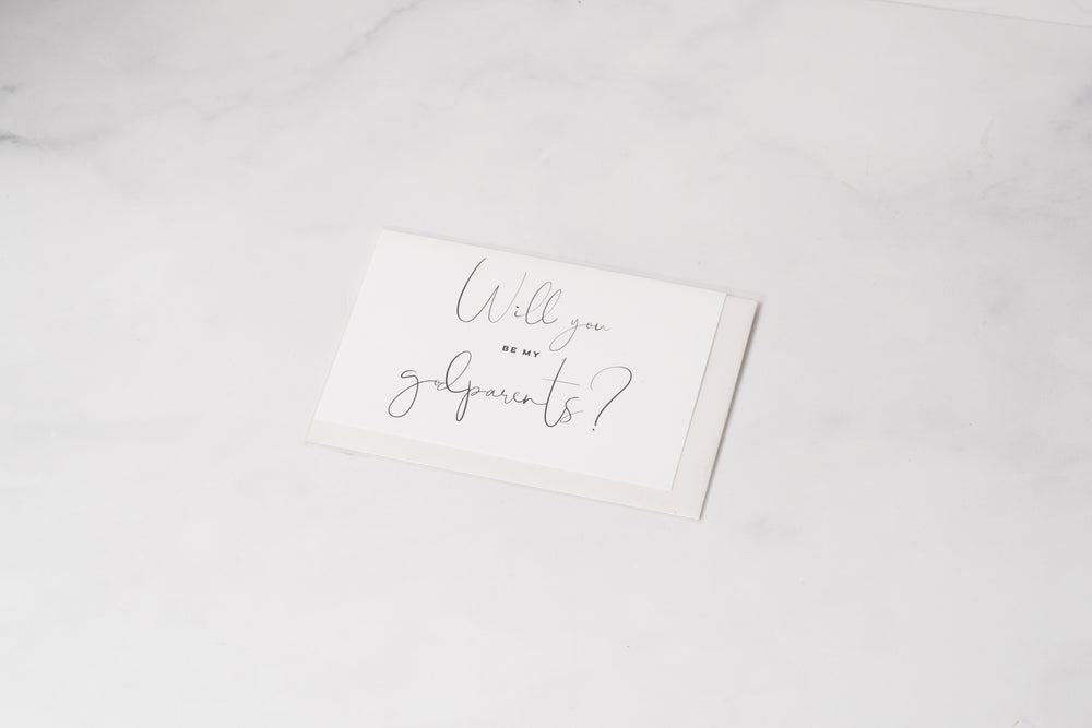'Will you be my Godparents / Godfather / Godmother' Card