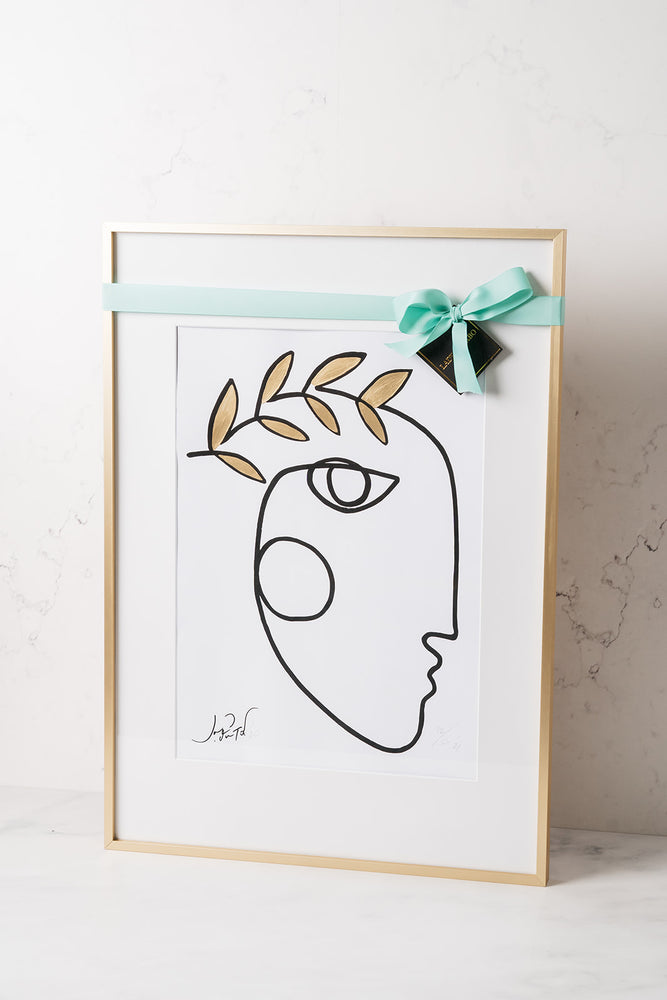 Quinn Limited Edition Print with Gold Detail in Frame