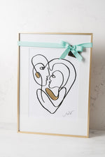 Pure Love Limited Edition Print with Gold Detail in Frame