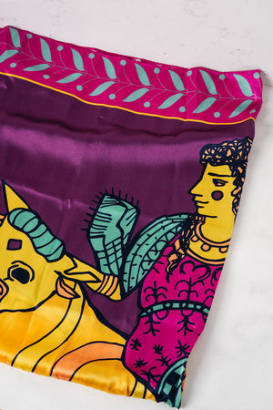 Greek 'Goddess on Bull' Silk Scarf