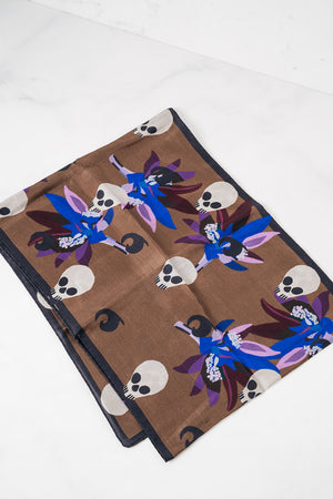 Greek 'Scull' Silk Scarf