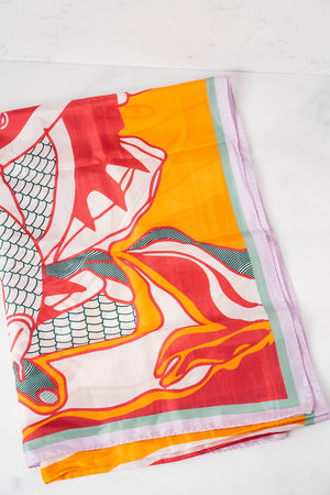 Greek 'Warriors' Silk Scarf