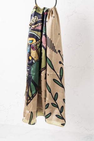 
            
                Load image into Gallery viewer, Greek &amp;#39;Gaia&amp;#39; Silk Scarf
            
        