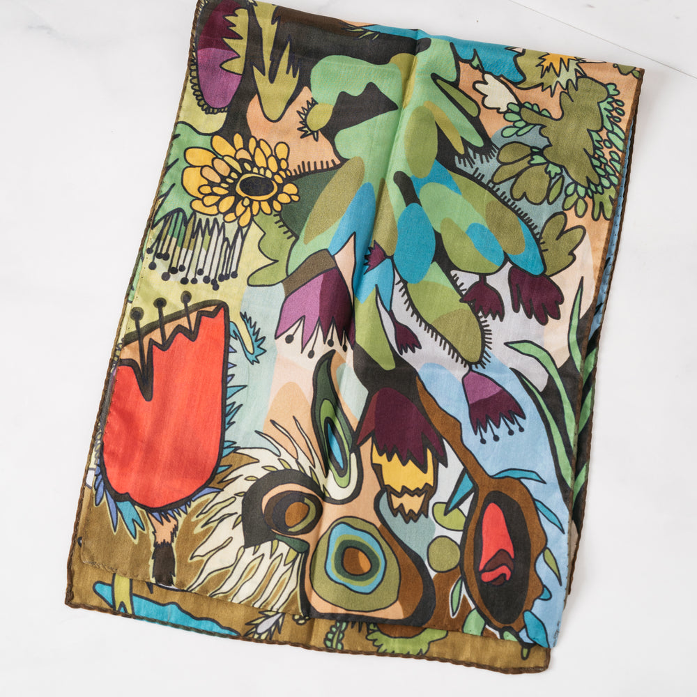Greek 'Dasos' Silk Scarf