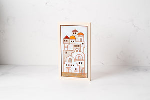 Greek Village Tile Art