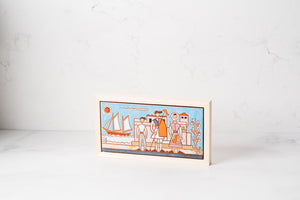 Greek Folk Family Tile Art