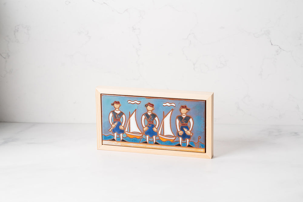 Greek Folk Men Tile Art