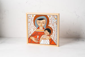 Mother Mary and Baby Jesus Tile Icon