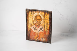 Large Byzantine Style Orthodox Icon ~ Male Saints