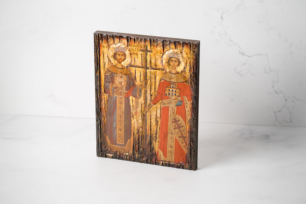 Large Byzantine Style Orthodox Icon ~ Female Saints