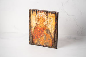 Large Byzantine Style Orthodox Icon ~ Female Saints