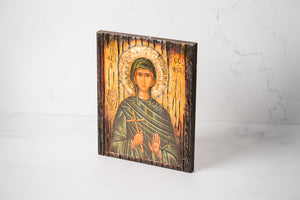 Large Byzantine Style Orthodox Icon ~ Female Saints