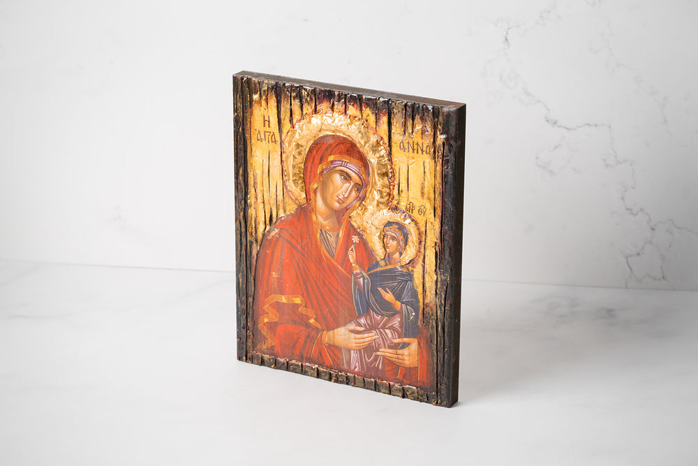 Large Byzantine Style Orthodox Icon ~ Female Saints
