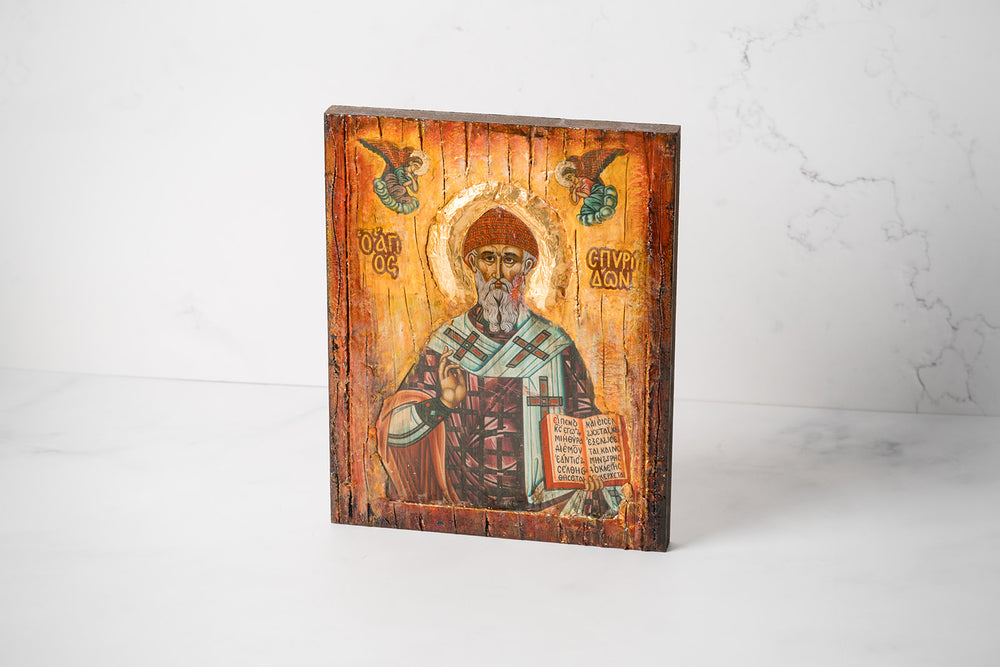 Large Byzantine Style Orthodox Icon ~ Male Saints