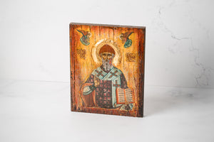 Large Byzantine Style Orthodox Icon ~ Male Saints