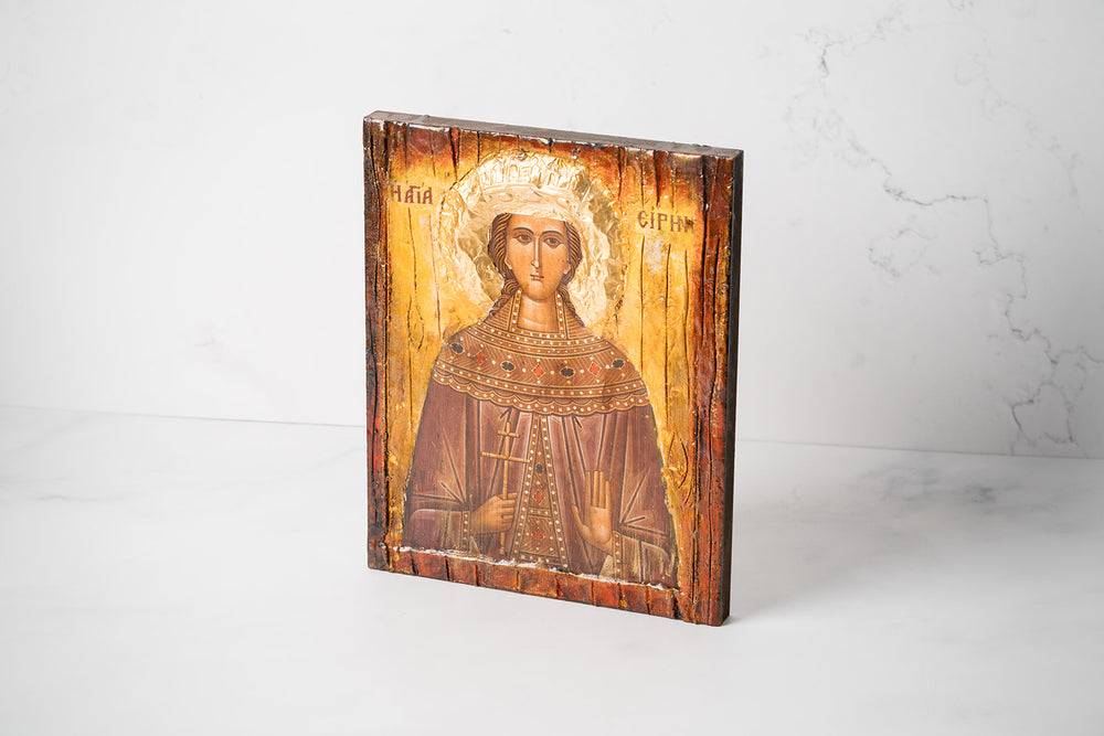 Large Byzantine Style Orthodox Icon ~ Female Saints