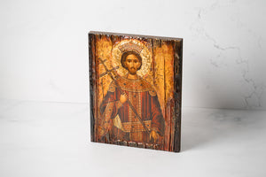 Large Byzantine Style Orthodox Icon ~ Male Saints
