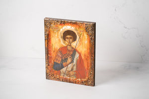 Large Byzantine Style Orthodox Icon ~ Male Saints