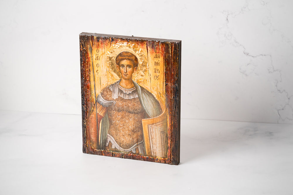 Large Byzantine Style Orthodox Icon ~ Male Saints