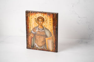 Large Byzantine Style Orthodox Icon ~ Male Saints
