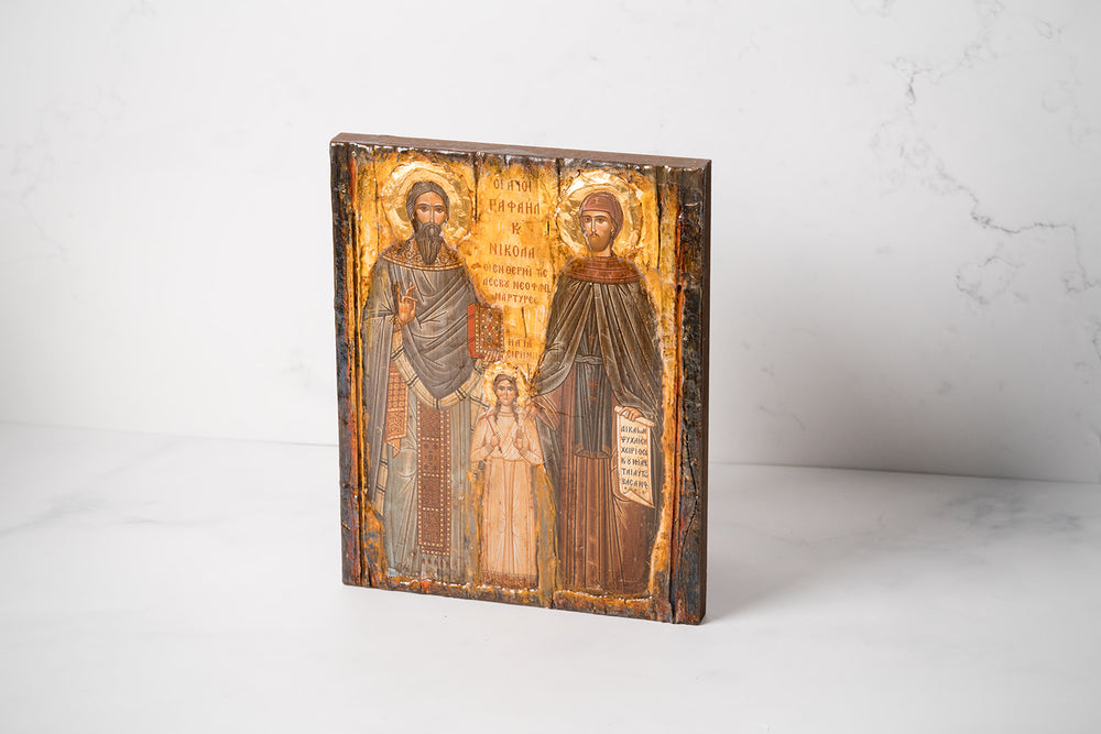 
            
                Load image into Gallery viewer, Large Byzantine Style Orthodox Icon ~ Female Saints
            
        