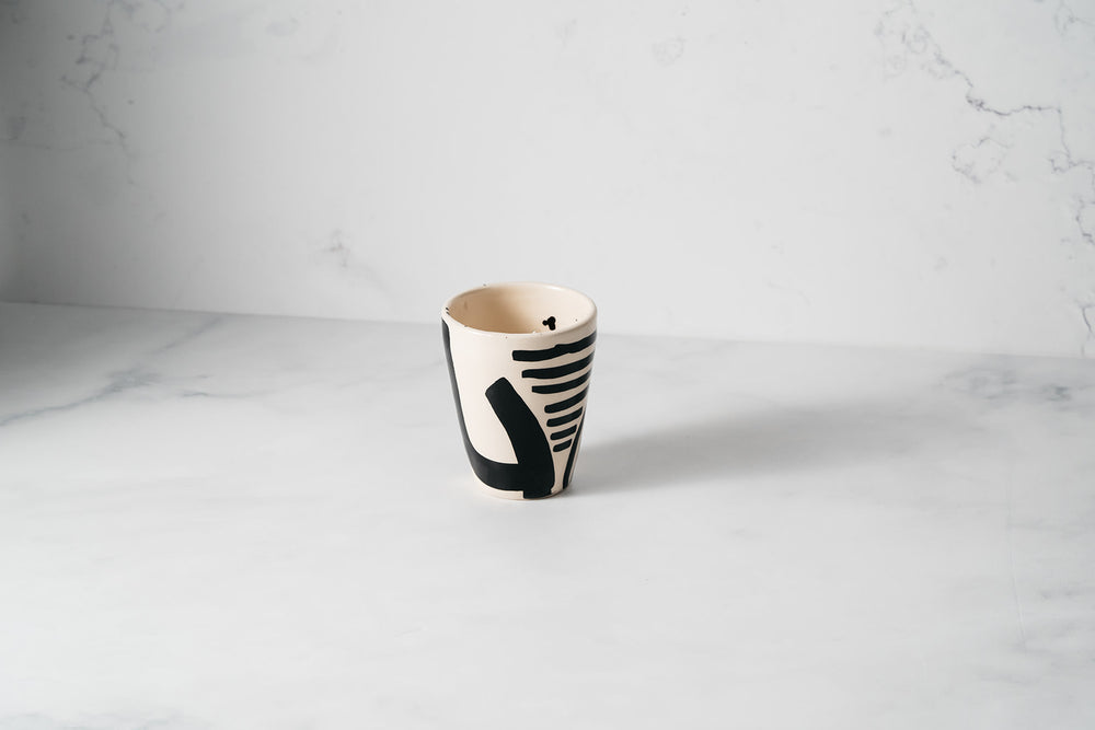 
            
                Load image into Gallery viewer, Black &amp;amp; White Ceramic Cup
            
        