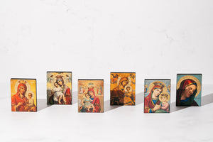 Mini Orthodox Icons ~ Jesus Christ and Mother Mary