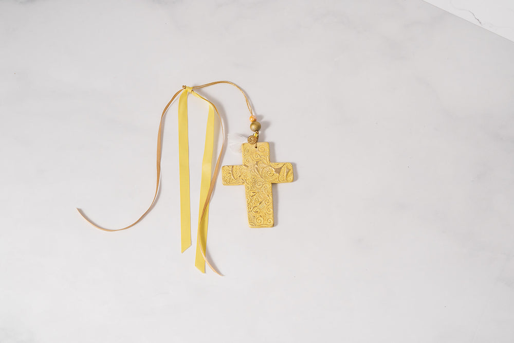 Small Decorative Cross with Paisley motif