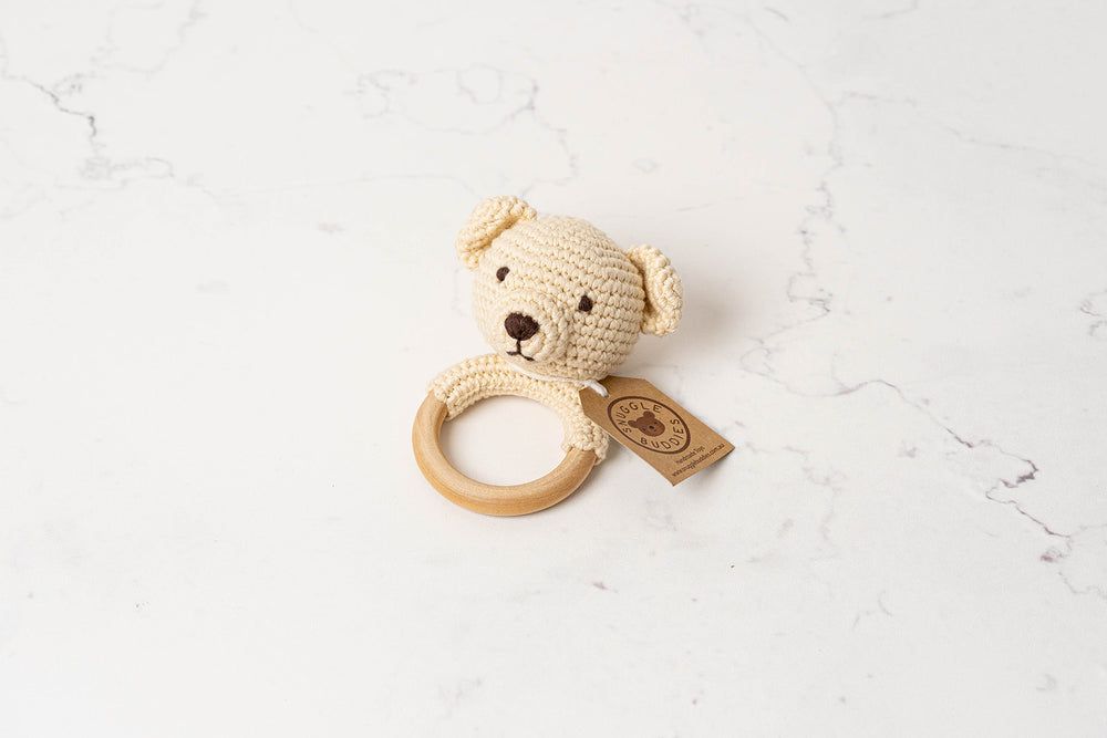Hand Crochet Shaker Ring Toys