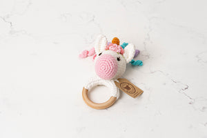 Hand Crochet Shaker Ring Toys