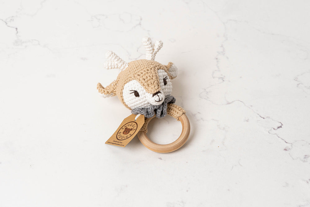 Hand Crochet Shaker Ring Toys