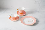 Pale Pink Fine Bone China Teacup & Saucer sets and 'Be Kind' Sideplate